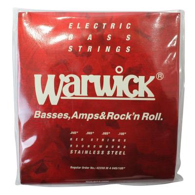 WARWICK 42200 RED stainless steel 4-string Set M 045-105 ベース弦