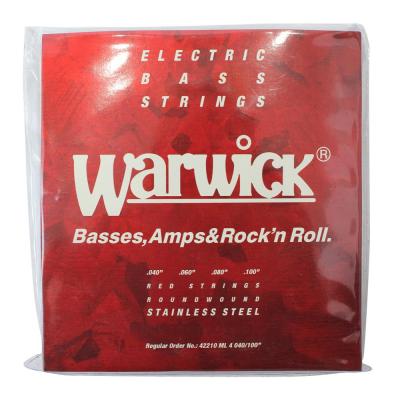 WARWICK 42210 RED stainless steel 4-string Set ML 040-100 ベース弦