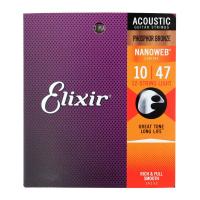 ELIXIR 16152 ACOUSTIC NANOWEB PHOSPHOR BRONZE 12-String Light 10-47 12弦アコースティックギター弦