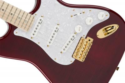Fender Richie Kotzen Stratocaster TRS リッチーコッツェン ストラトキャスター トランスペアレントレッドバースト ボディアップ画像