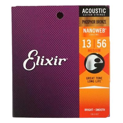 ELIXIR 16102 PHOSPHOR BRONZE NANOWEB Medium 13-56×6SET アコースティックギター弦