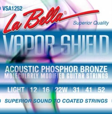 La Bella VSA1252 12-52 VAPOR SHIELD アコースティックギター弦×6セット