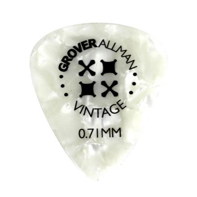 Grover Allman Vintage Celluloid White 0.71mm PPV5208 ギターピック×30枚