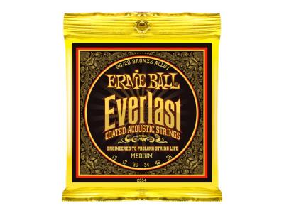 ERNIE BALL 2554 Everlast Coated 80/20 BRONZE ALLOY MEDIUM アコースティックギター弦×6SET