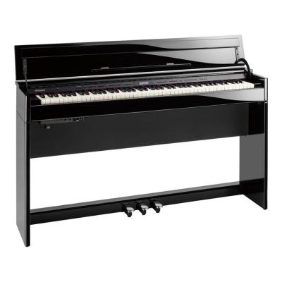 【組立設置無料サービス中】 Roland DP603-PES 電子ピアノ 高低自在イス＆ピアノセッティングマット付き 黒塗鏡面艶出し塗装仕上げ 全体像