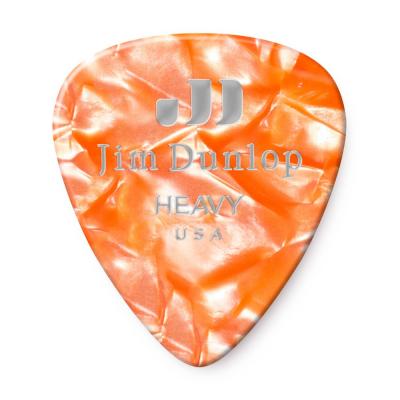 JIM DUNLOP 483 Genuine Celluloid Orange Pearloid Heavy ギターピック×12枚