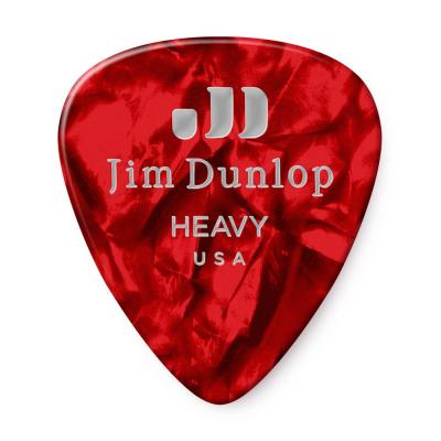JIM DUNLOP 483 Genuine Celluloid Red Pearloid Heavy ギターピック×12枚