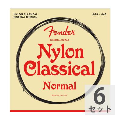 Fender Nylon Acoustic Strings 100 Clear/Silver Tie End Gauges 028-043 クラシックギター弦×6セット