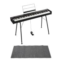 KORG D1 DIGITAL PIANO 電子ピアノ 純正スタンド（ST-SV1） ピアノマット(グレイ)付きセット
