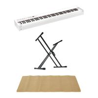 KORG D1 WH DIGITAL PIANO ホワイト 電子ピアノ X型スタンド ピアノマット(クリーム)付きセット