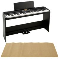 KORG XE20SP DIGITAL ENSEMBLE PIANO 88鍵盤 自動伴奏機能付き 電子ピアノ スタンド 3本足ペダルユニット付き ピアノマット(クリーム)付きセット