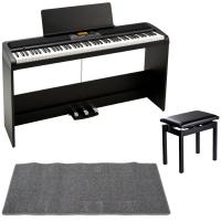 KORG XE20SP DIGITAL ENSEMBLE PIANO 88鍵盤 自動伴奏機能付き 電子ピアノ スタンド 3本足ペダルユニット付き 純正高低自在イス ピアノマット(グレイ)付きセット