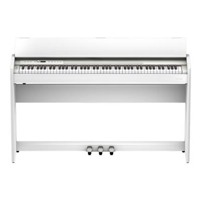 【組立設置無料サービス中】 ROLAND F701-WH ホワイト 電子ピアノ 高低自在椅子＆セッティングマット付き 全体