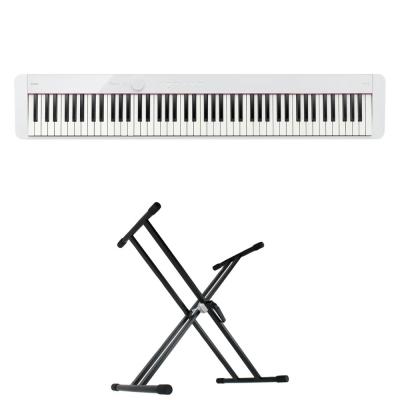 CASIO Privia PX-S1100 WE 電子ピアノ キーボードスタンド 2点セット [鍵盤 Aset]