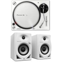 Pioneer DJ PLX-500-W White ターンテーブル リスニングセット Pioneer DJ DM-40D-W付きセット