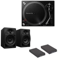 Pioneer DJ PLX-500-K Black ターンテーブル リスニングセット Pioneer DJ DM-40D アイソレーションパッド付きセット