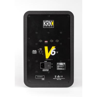 KRK SYSTEMS V6S4 Vシリーズ4 モニタースピーカー×2本（ペア） スピーカースタンド アイソレーションパッド付きセット 背面画像