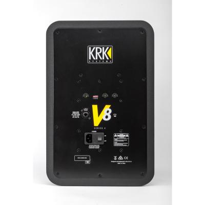 KRK SYSTEMS V8S4 Vシリーズ4 モニタースピーカー×2本（ペア） アイソレーションパッド付きセット 背面画像