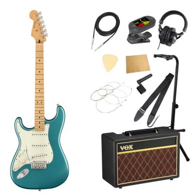 Fender Player Stratocaster LH MN Tidepool レフティ エレキギター VOXアンプ付き 入門11点 初心者セット