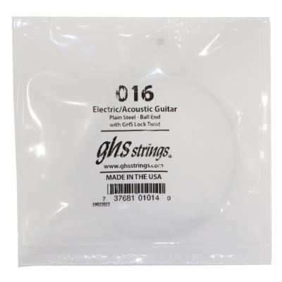 GHS 016 Singles Plain Steel Strings .016 ギター用 バラ弦×4本