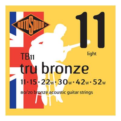 ROTOSOUND ロトサウンド TB11 TRU BRONZE ACOUSTIC LIGHT 11-52 アコースティックギター弦×6セット
