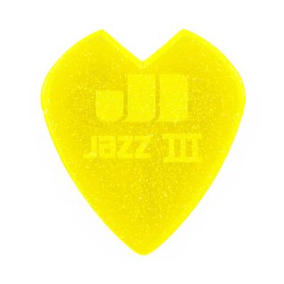 JIM DUNLOP ジムダンロップ 47RKH3NYS Kirk Hammett JAZZ III PICK YELLOW GLITTER ギターピック×12枚 裏面画像
