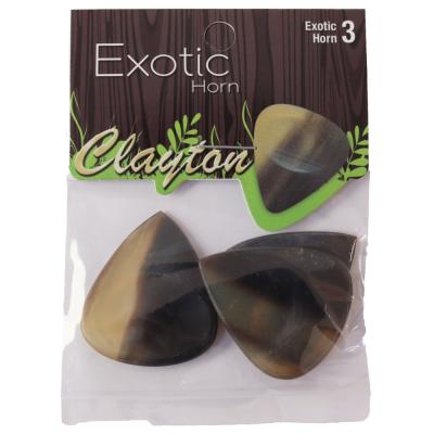 Clayton USA クレイトン HHS/3 Horn Exotics ギターピック×3枚