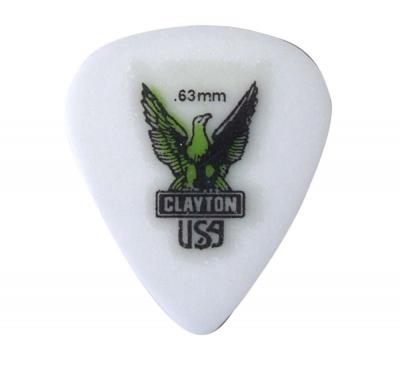 Clayton USA Acetal Polymer 0.63mm スタンダード ギターピック×12枚