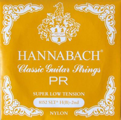 HANNABACH E8152 SLT-Yellow H 2弦 クラシックギターバラ弦 2弦×6本セット