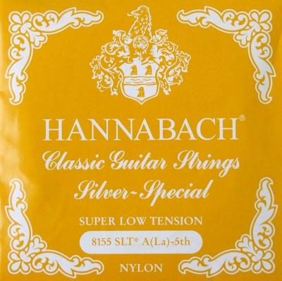 HANNABACH E8155 SLT-Yellow A 5弦 クラシックギターバラ弦 5弦×6本セット