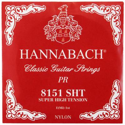 HANNABACH E8151 SHT-Red E/1 1弦 クラシックギターバラ弦 1弦×6本セット