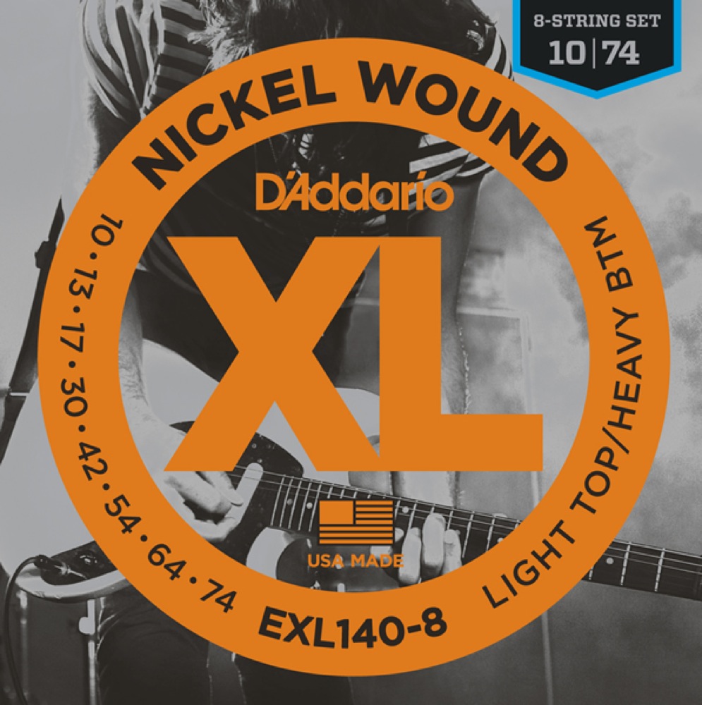 D'Addario EXL140-8 XL LIT/HVY BOT-8 エレキ弦