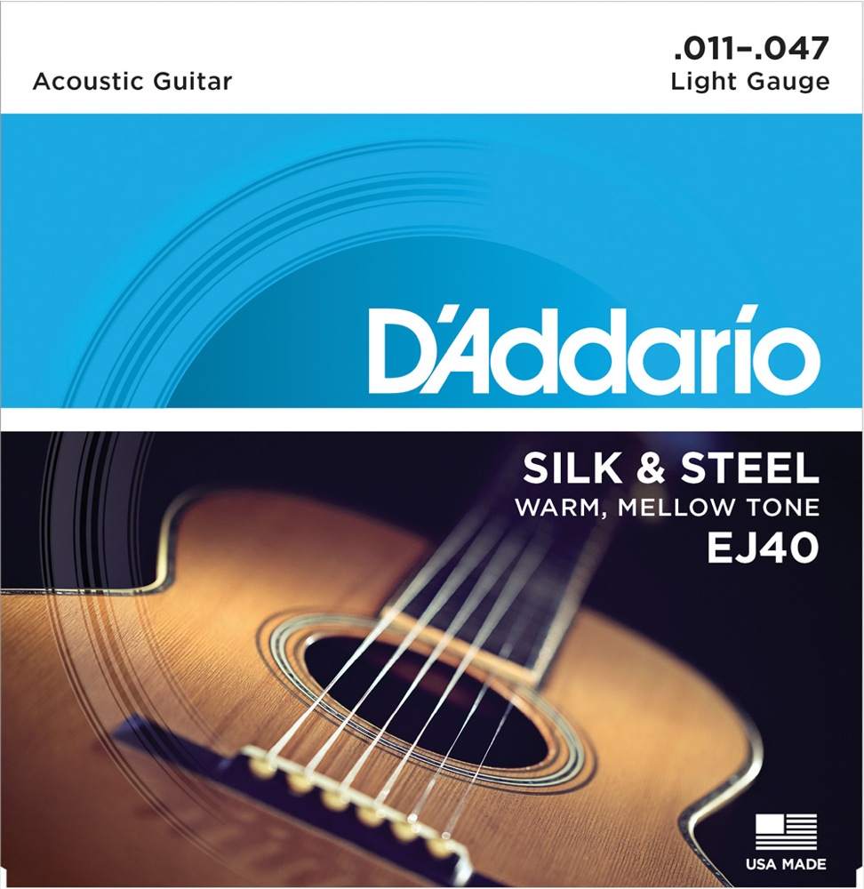 D'Addario EJ40  SV.Plated Wound 011-047 アコースティックギター弦