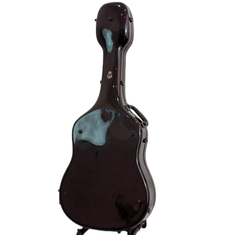 Grand Oply OM/OOO-style ブラック アコースティックギター用ケース 外装