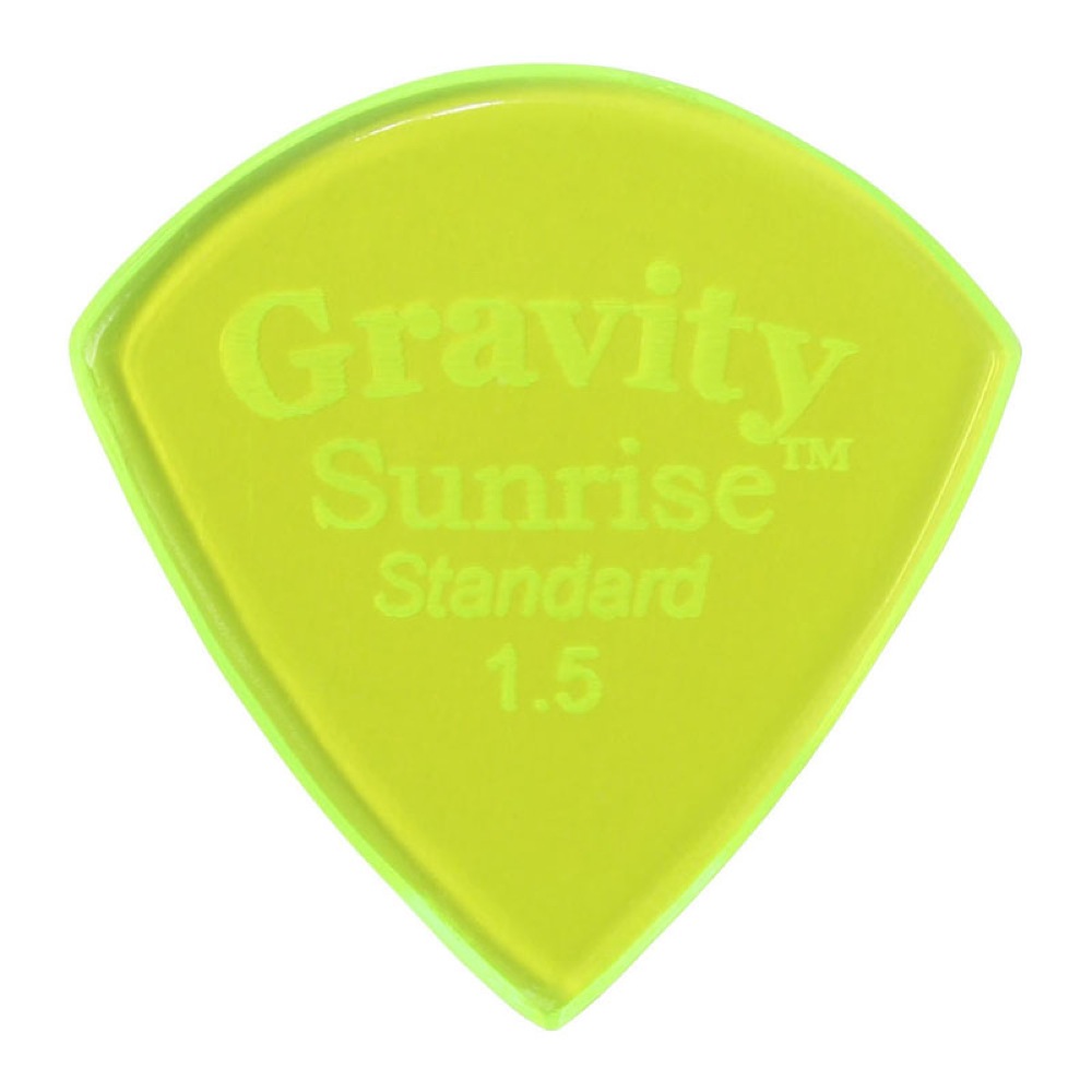 GRAVITY GUITAR PICKS sunrise -standard- GSUS15P 1.5mm Fluorescent Green ギターピック