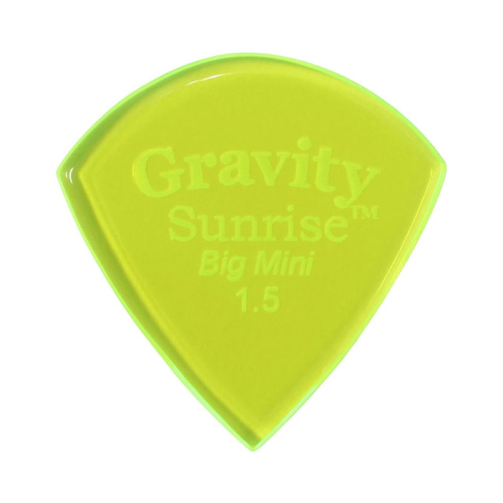 GRAVITY GUITAR PICKS sunrise -Big Mini- GSUB15P 1.5mm Fluorescent Green ギターピック