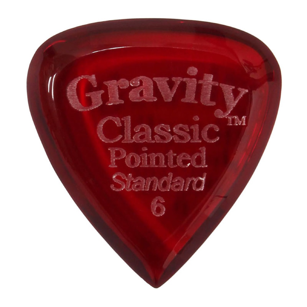 GRAVITY GUITAR PICKS Classic Pointed -Standard- GCPS6P 6.0mm Red ギターピック