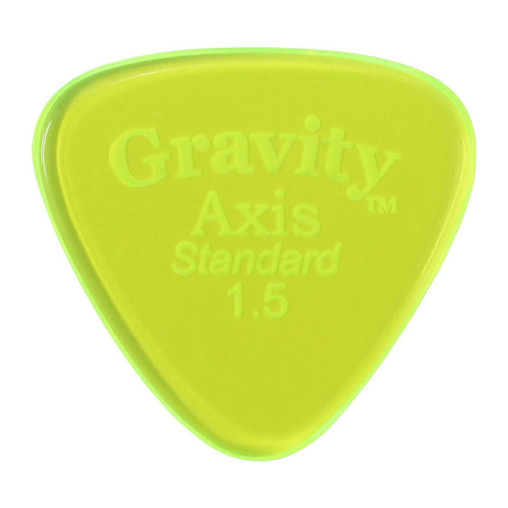 GRAVITY GUITAR PICKS Axis -Standard- GAXS15P 1.5mm Fluorescent Green ギターピック