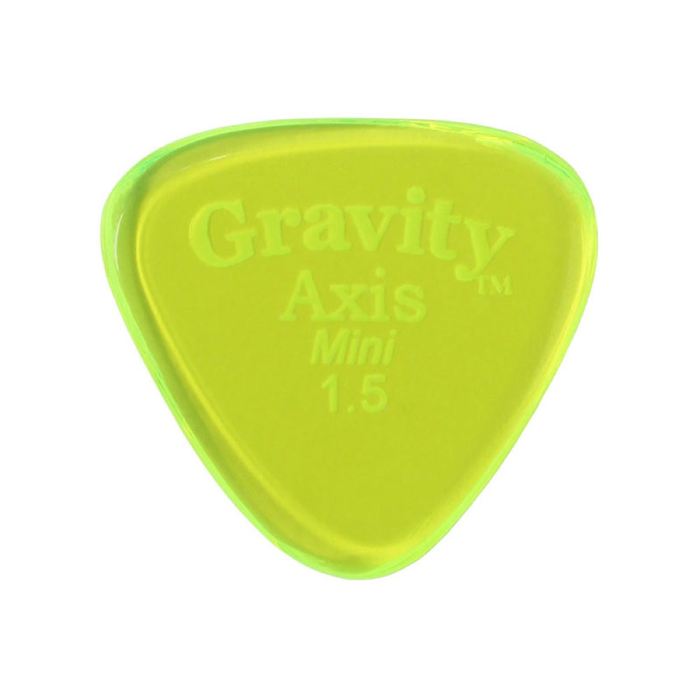 GRAVITY GUITAR PICKS Axis -Mini- GAXM15P 1.5mm Fluorescent Green ピック