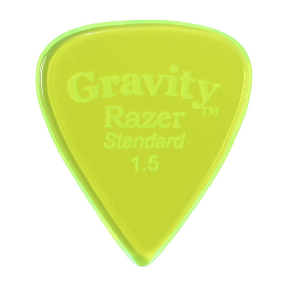 GRAVITY GUITAR PICKS Razer -Standard- GRAS15P 1.5mm Fluorescent Green ギターピック