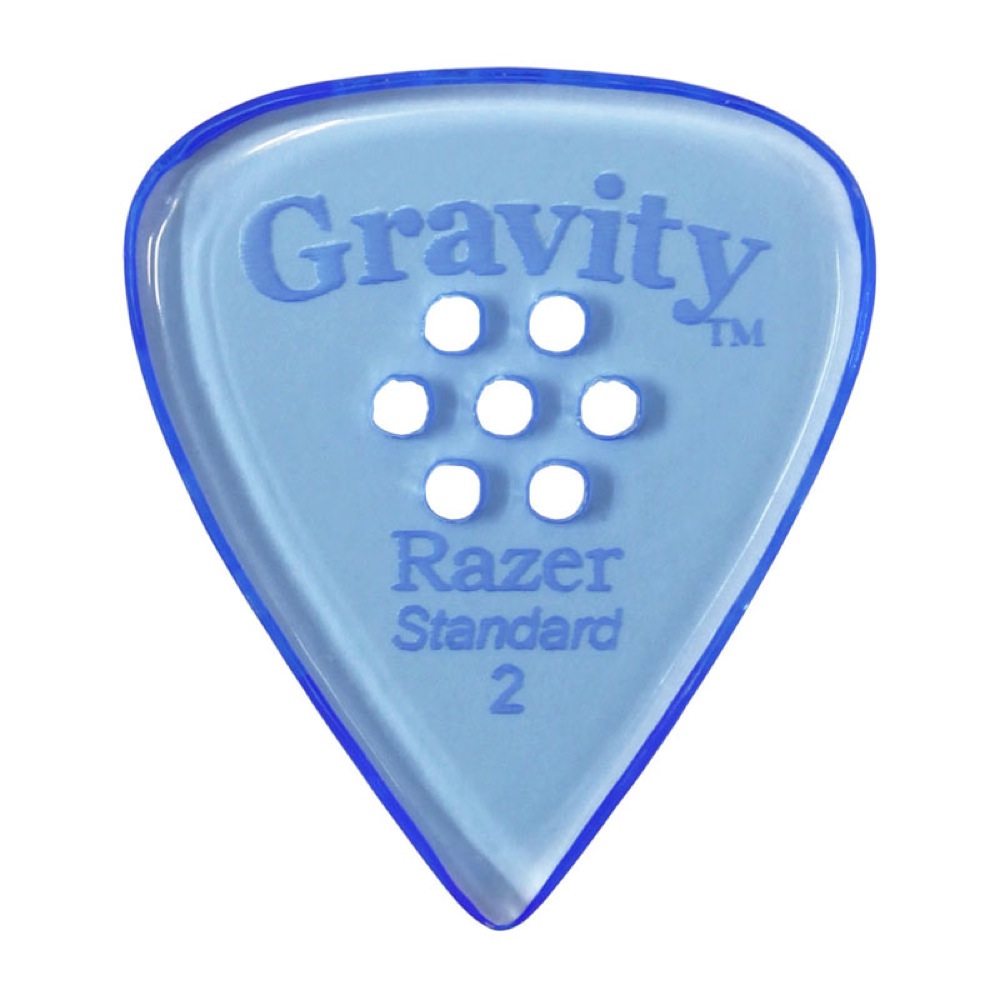 GRAVITY GUITAR PICKS Razer -Standard Multi-Hole- GRAS2PM 2.0mm Blue ギターピック