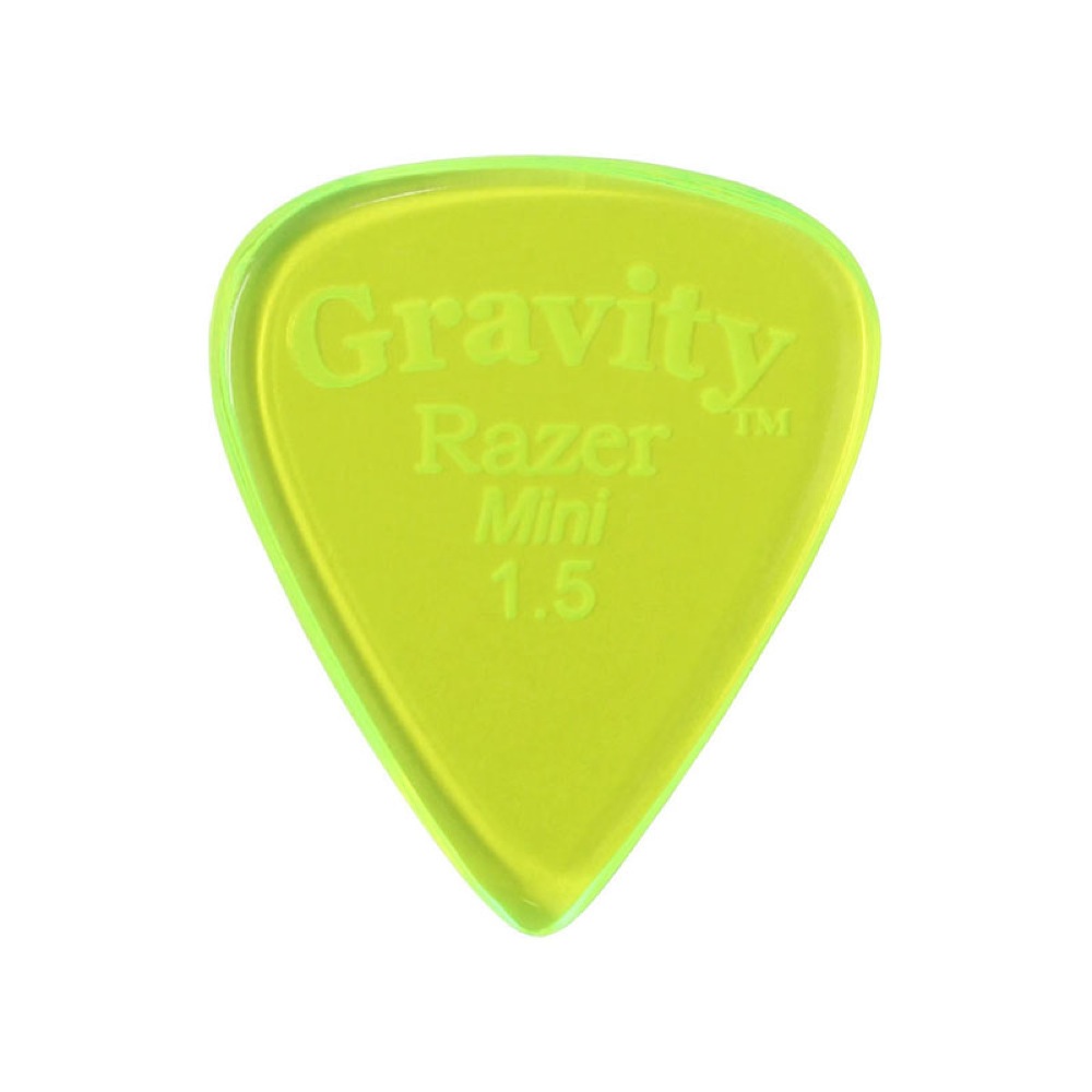 GRAVITY GUITAR PICKS Razer -Mini- GRAM15P 1.5mm Fluorescent Green ピック