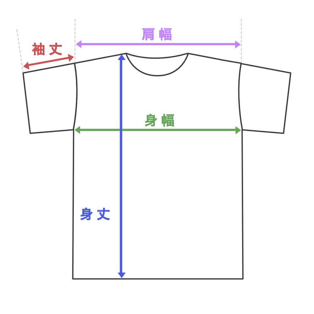 CANOPUS カノウプス 黒×シルバーロゴ Mサイズ Tシャツ 半袖 寸法ガイド画像