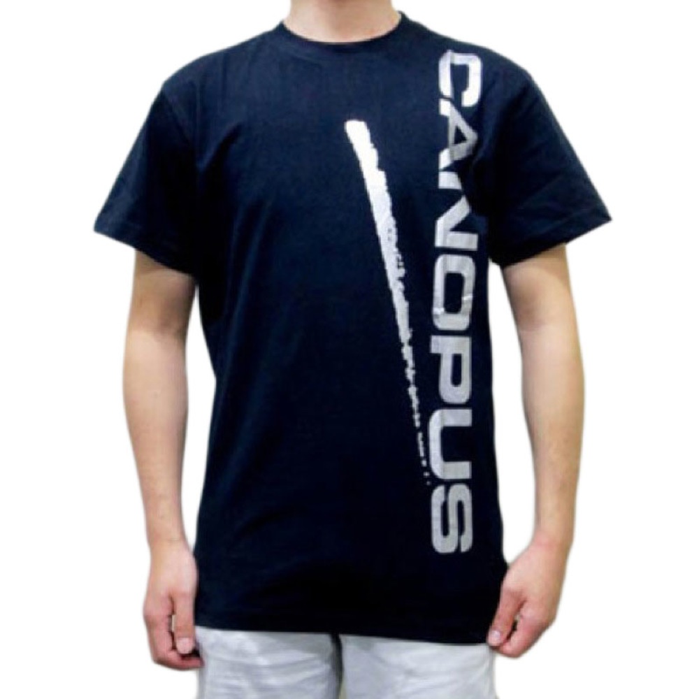 CANOPUS 黒×シルバーロゴ XLサイズ Tシャツ
