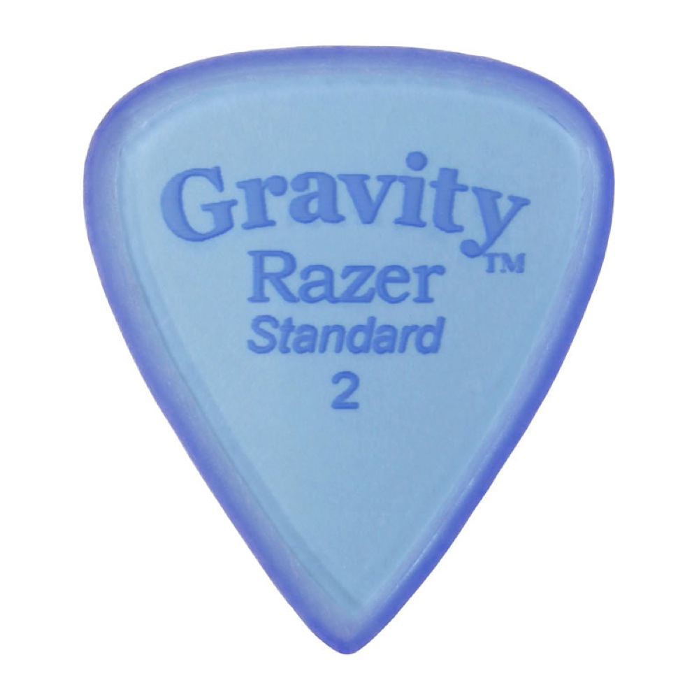 GRAVITY GUITAR PICKS Razer -Standard Master Finish- GRAS2M 2.0mm Blue ピック