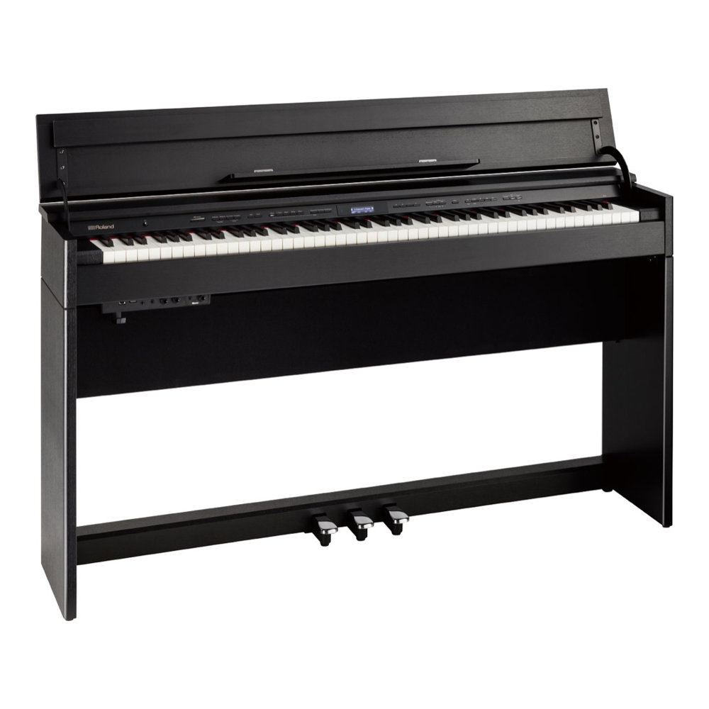 【組立設置無料サービス中】 Roland DP603-CBS 電子ピアノ 専用高低自在椅子付き 黒木目調仕上げ Digital Piano 全体像