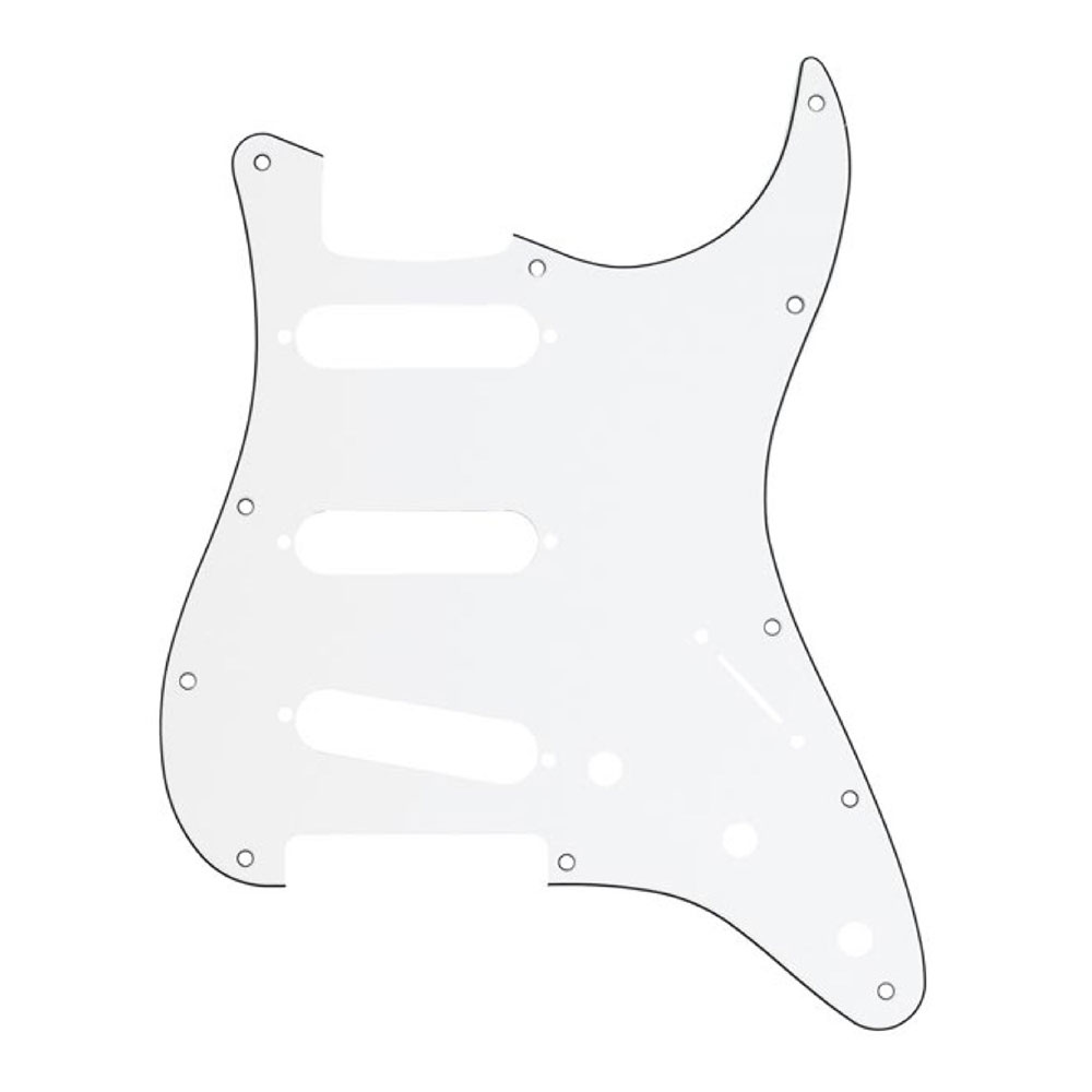 Fender 11-Hole Modern-Style Stratocaster S/S/S Pickguards WHITE ピックガード