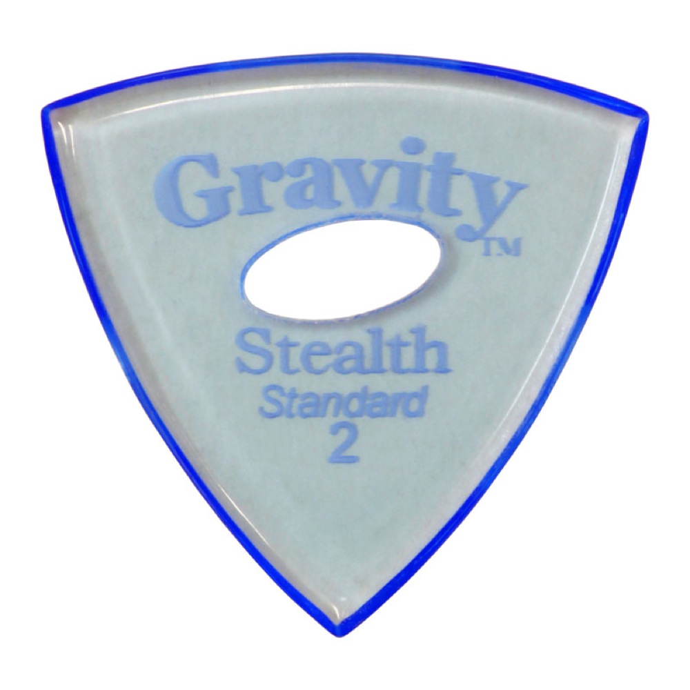 GRAVITY GUITAR PICKS Stealth -Standard Elipse Grip Hole- GSSS2PE 2.0mm Blue ピック