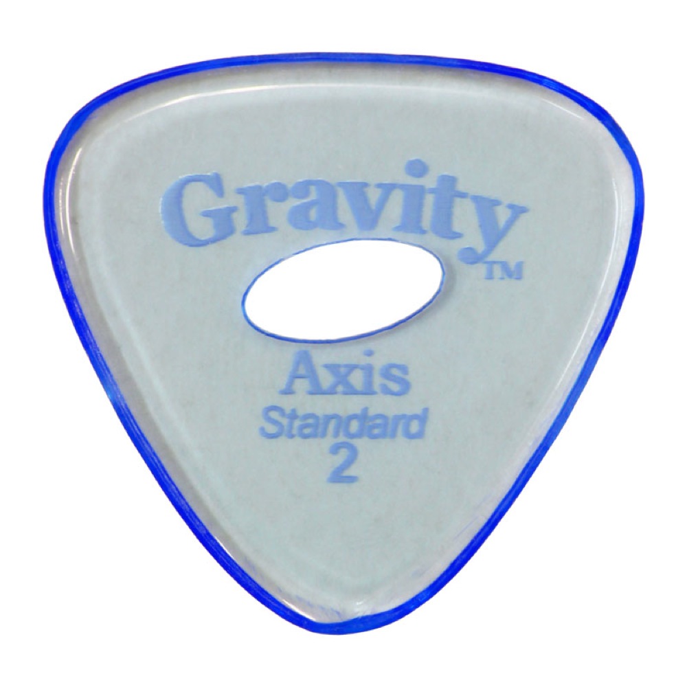 GRAVITY GUITAR PICKS Axis -Standard Elipse Grip Hole- GAXS2PE 2.0mm Blue ギターピック