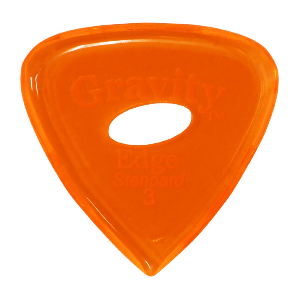 GRAVITY GUITAR PICKS Edge -Standard Elipse Grip Hole- GEES3PE 3.0mm Orange ピック